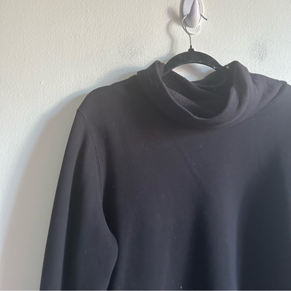 Aritzia Wilfred Free Sz L Black Relaxed High Collar Sweatshirt Sweater - Picture 6 of 9